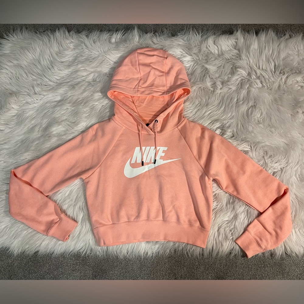 Nike Peach and White Hoodie